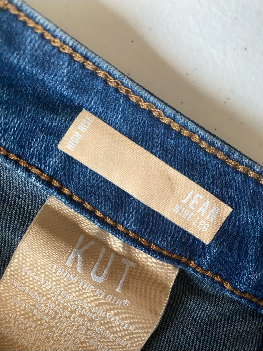 KUT from the Cloth Jean High Rise Wide Pant Align with Dark Base Wash Size 2P - Picture 11 of 14